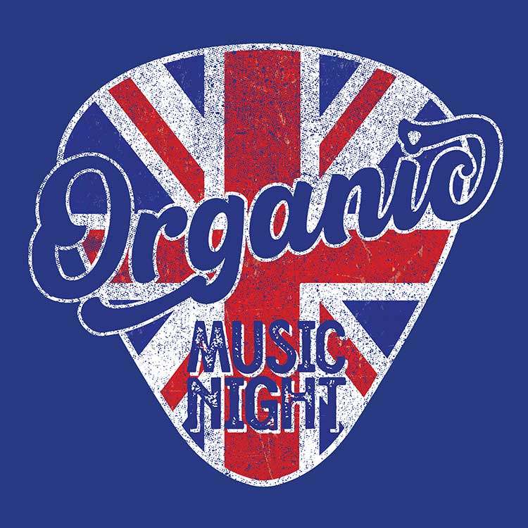 Organic Music Night British Invasion Tee Shirt