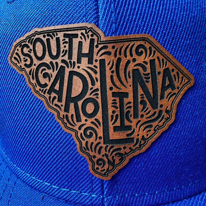 Sea Creatures South Carolina Leather Patch Hat