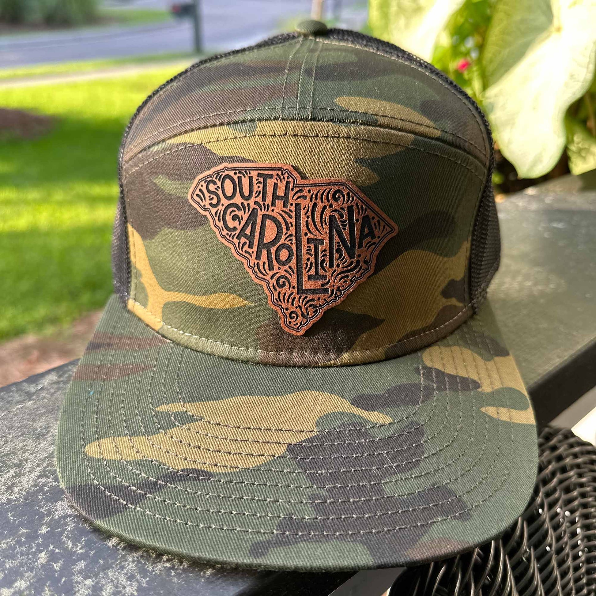 South Carolina Leather Patch Camo Hat