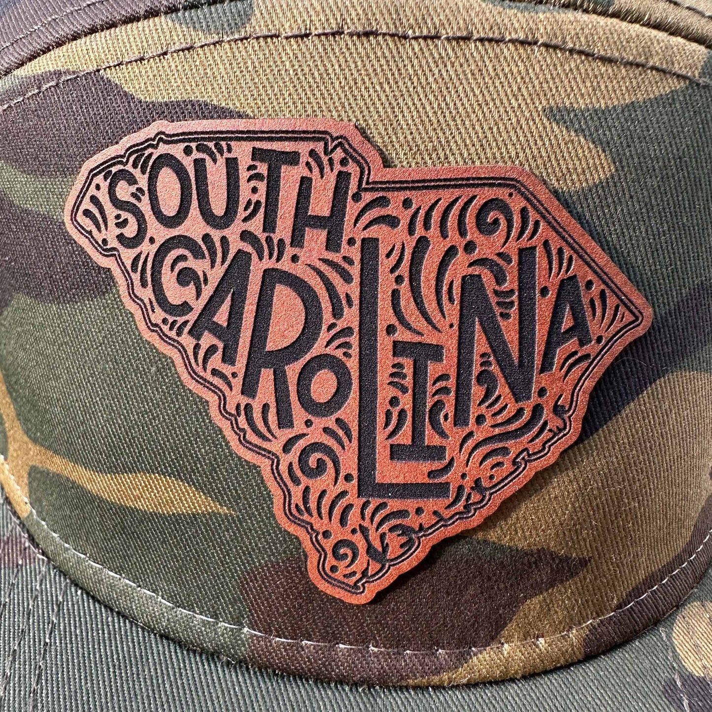 Sea Creatures South Carolina Leather Patch Hat