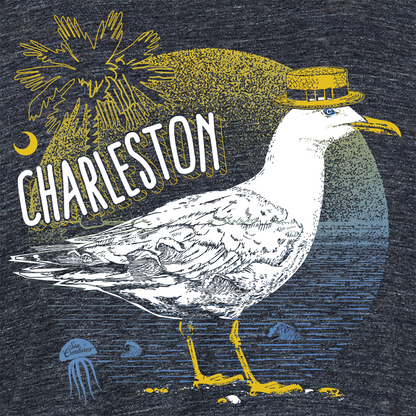 Seagully Charleston Crew-Neck, V-Neck or Tank Top