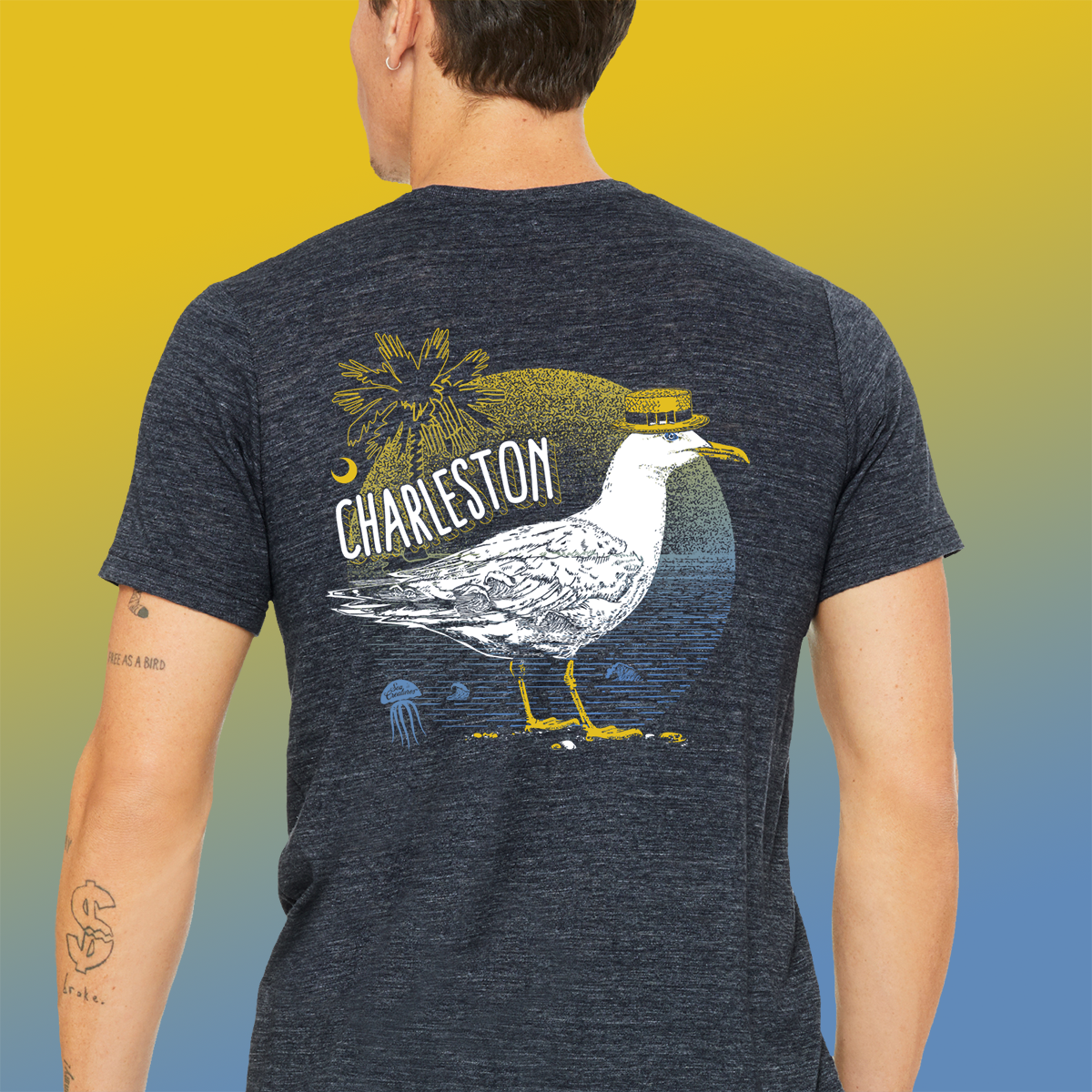 Seagully Charleston Crew-Neck, V-Neck or Tank Top