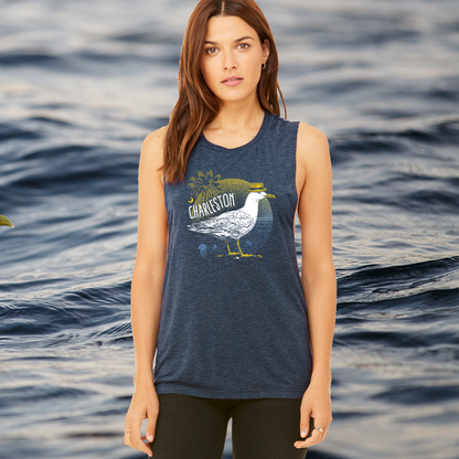 Seagully Charleston Crew-Neck, V-Neck or Tank Top