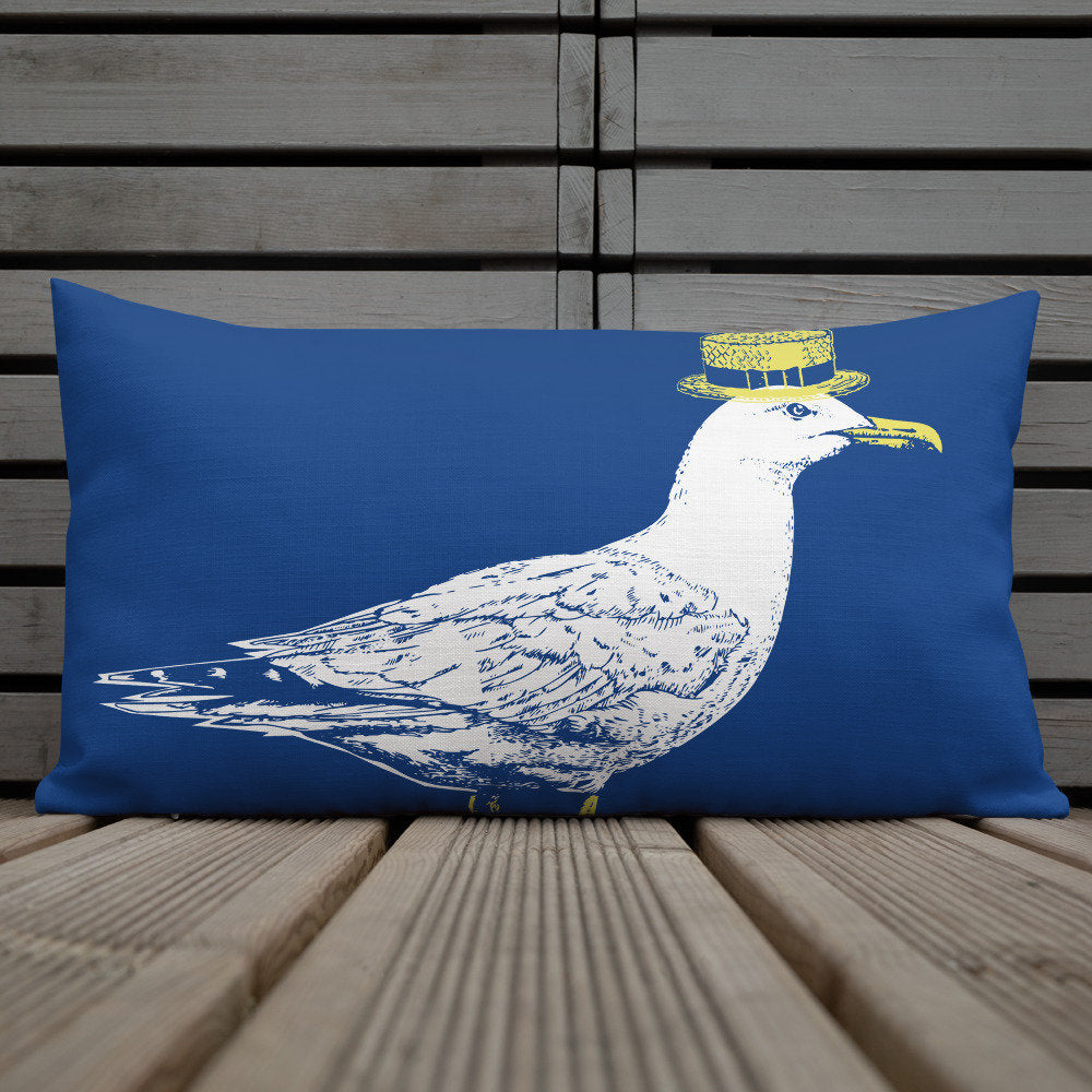 Dapper Seagully Premium Pillow