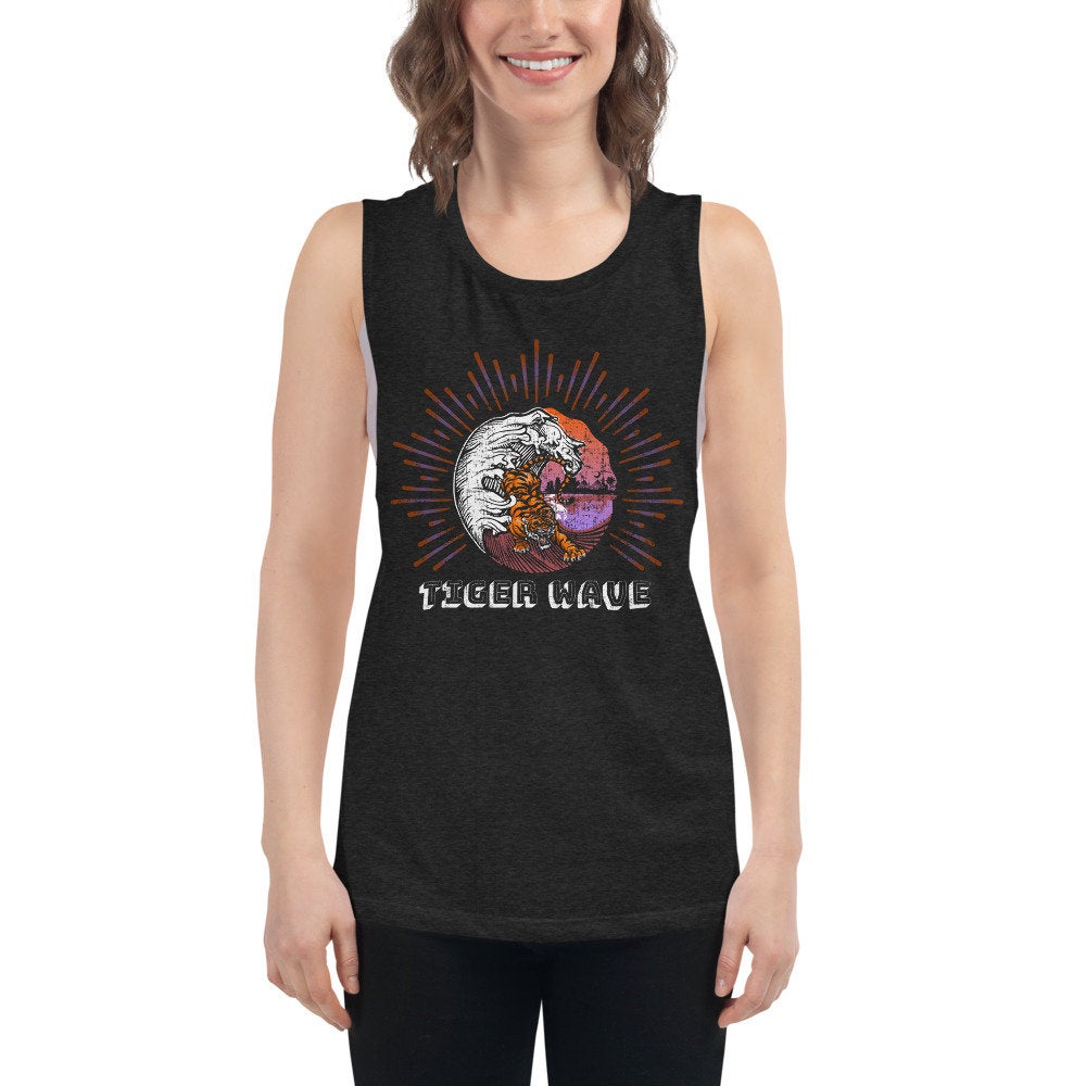 Tiger Wave Ladies’ Muscle Tank