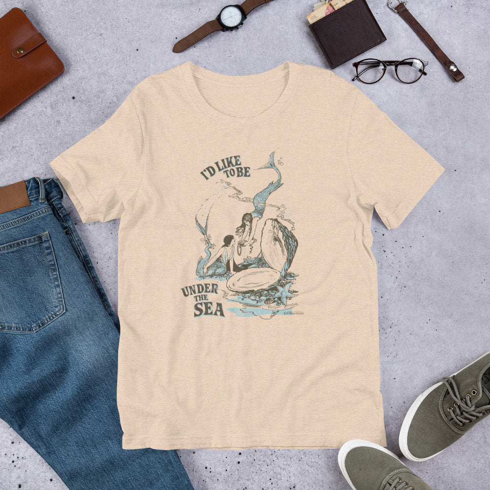 I'd Like to Be Under the Sea Mermaid Short-Sleeve Unisex T-Shirt