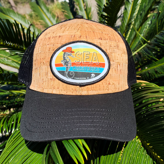 SeaHorse Sea Creatures Cork Trucker Hat